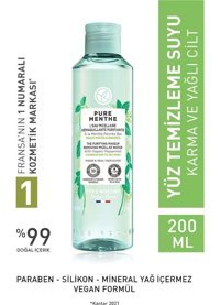 Yves Rocher Pure Menthe Karma ve Yağlı Ciltler İçin Yüz Temizleme Losyonu 200 ml