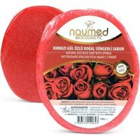 Naumed Doğal Süngerli Kırmızı Gül Sabun 130 gr