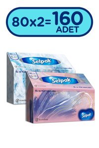 Selpak 3 Katlı 2'li Z Katlama El ve Yüz Havlusu
