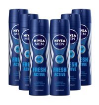 Nivea Fresh Active Pudrasız Ter Önleyici Sprey Erkek Deodorant 6x150 ml