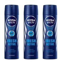 Nivea Fresh Active Ter Önleyici Sprey Erkek Deodorant 3x150 ml