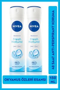 Nivea Fresh Pudrasız Ter Önleyici Antiperspirant Sprey Kadın Deodorant 2x150 ml