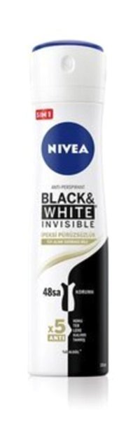 Nivea Black & White Invisible İpeksi Pürüzsüzlük Pudrasız Ter Önleyici Antiperspirant Sprey Kadın Deodorant 150 ml
