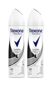 Rexona Invisible Black White Ter Önleyici Antiperspirant Sprey Kadın Deodorant 2x150 ml