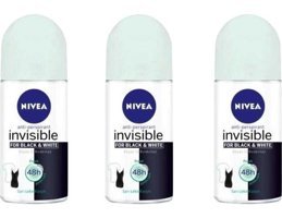 Nivea Black&White Invisible Fresh Ter Önleyici Antiperspirant Roll-On Kadın Deodorant 3x50 ml