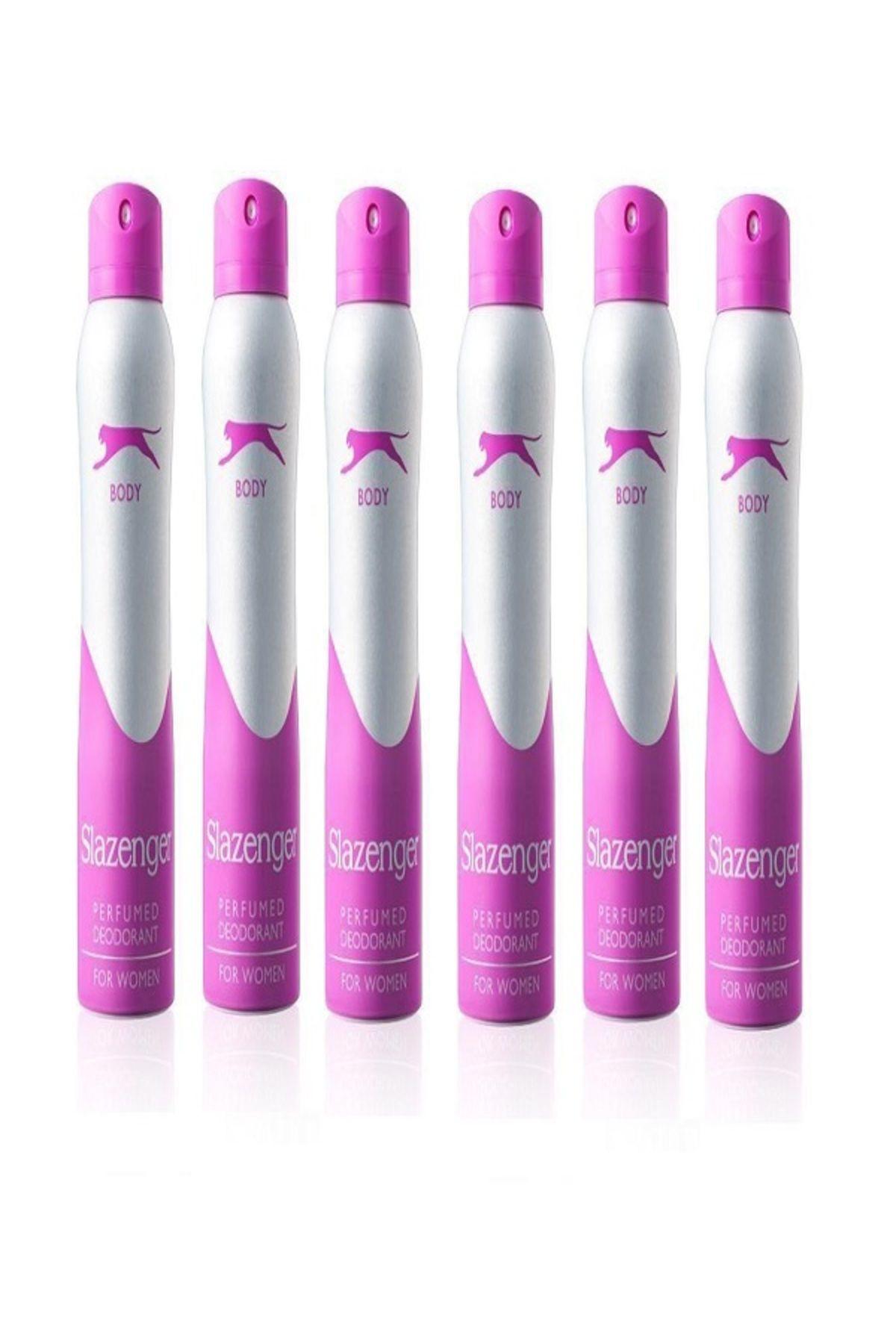 Slazenger Pembe Pudrasız Sprey Kadın Deodorant 6x150 ml