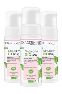 Diadermine Naturally Bio Me Tüm Ciltler İçin Yüz Temizleyici Köpük 3x150 ml