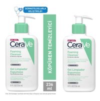 Cerave Nemlendirici Yağlı Ciltler İçin Yüz Temizleyici Köpük 2x236 ml