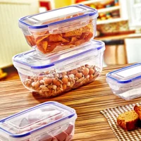 Dünya Plastik 4'lü Contalı Gıda Saklama Seti Dikdörtgen