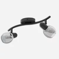 Eglo Pollica 2'li 40 W E14 Duy Yuvarlak Sıvaüstü Spot Siyah