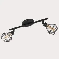 Eglo Zapata 2'li Led Spot Siyah