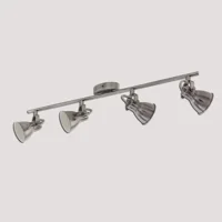 Eglo Eglo Seras 3.3 W Ledli Yuvarlak Sıvaüstü Spot 4 Adet Gümüş