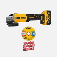 Dewalt DCG407M2T-QW 18V XR Kömürsüz Avuç Taşlama 2x4.0AH Akü + Tstak Çanta Set
