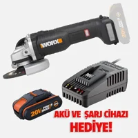 WORX WX812.9 20Volt 125mm Kömürsüz Profesyonel Avuç Taşlama