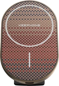 Keephone Kpw-081 Kevlar Seanova Gün Batımı 2in1 360 Derece Ayarlanabilir 15w Kablosuz Şarj Destekli Manyetik Magsafe Uyumlu Telefon Tutucu - Turuncu