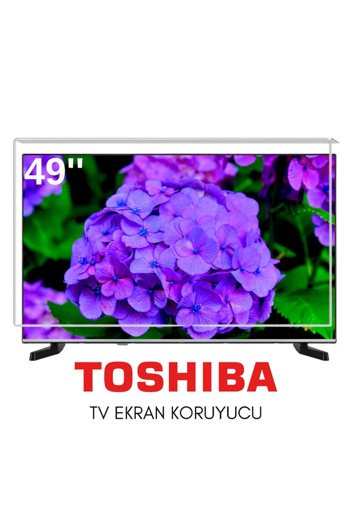 Technozi Toshiba Uyumlu 49" inç 149 Ekran Tv Koruyucu Kırılmaz Paneli