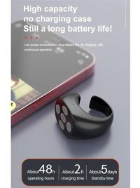 Gorgeous Kablosuz Bluetooth Uzaktan Kumanda Düğmesi Zamanlayıcı Kamera Çubuğu Deklanşör Telefon Sayfası Döndürme Kumandası Siyah