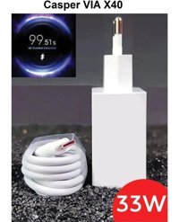 Mi 10T Için 33W Süper Turbo Hızlı Şarj Aleti - Beyaz