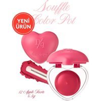 Yoğun Pigmentli Köpük Yapıda Kadife Bitişli Ruj & Allık DASIQUE Souffle Color Pot 12 Apple Tarte