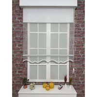 Stil Perde Çift Mekanizmalı Tül ( Beyaz - Etek Dilimli ) ve Stor Perde ( Beyaz - Etek Dilimsiz ) - 160 x 300 cm