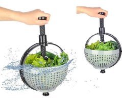 Noip Hızlı Salata Kurutucu Süzgeç Dönerli Süzgeç - 1 Adet