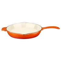 Lava Döküm Yuvarlak Kızartma Tavası Döküm Demir Yekpare Saplı Edition Serisi Çap(Ø)28Cm. Turuncu