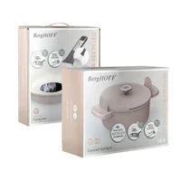 Berghoff Leo Phantom Kapakli Yapişmaz Tencere 24 Cm + Kizartma Tavasi 24 Cm Latte