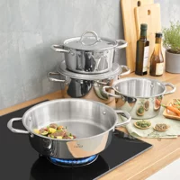 Karaca 3Ply PowerSteel 316+ Çelik Konik 8 Parça Tencere Seti