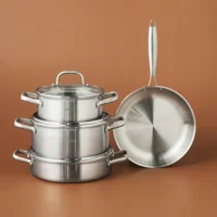 Karaca Power Steel 316+ 3Ply Akita İndüksiyon Tabanlı 7 Parça Çelik Tencere ve Tava Seti