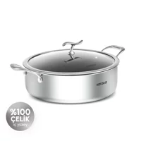 Karaca Plasma Steel 316+ 3Ply Yanmaz Yapışmaz Çelik Karnıyarık Tencere 30 cm