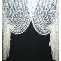 Farbateks Kruvaze Yanki Model Şal Model Tül Inci Boncuklu Mekanizmalı 1E3KAT Pile Tül Perde - 280 x 250 cm - Beyaz