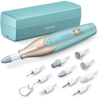 Beurer Mp 84 Manikür/pedikür Seti, Elektrikli Tırnak Törpüsü Pilli 10 Başlık, LED Işık Saklama Kutusu - 100 ml