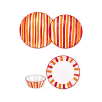 The Mia Joy Yemek Takımı 6 Kişilik 24 Parça Kırmızı 2402