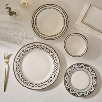 Karaca Elegance Bone Tria 24 Parça 6 Kişilik Yemek Takımı Siyah