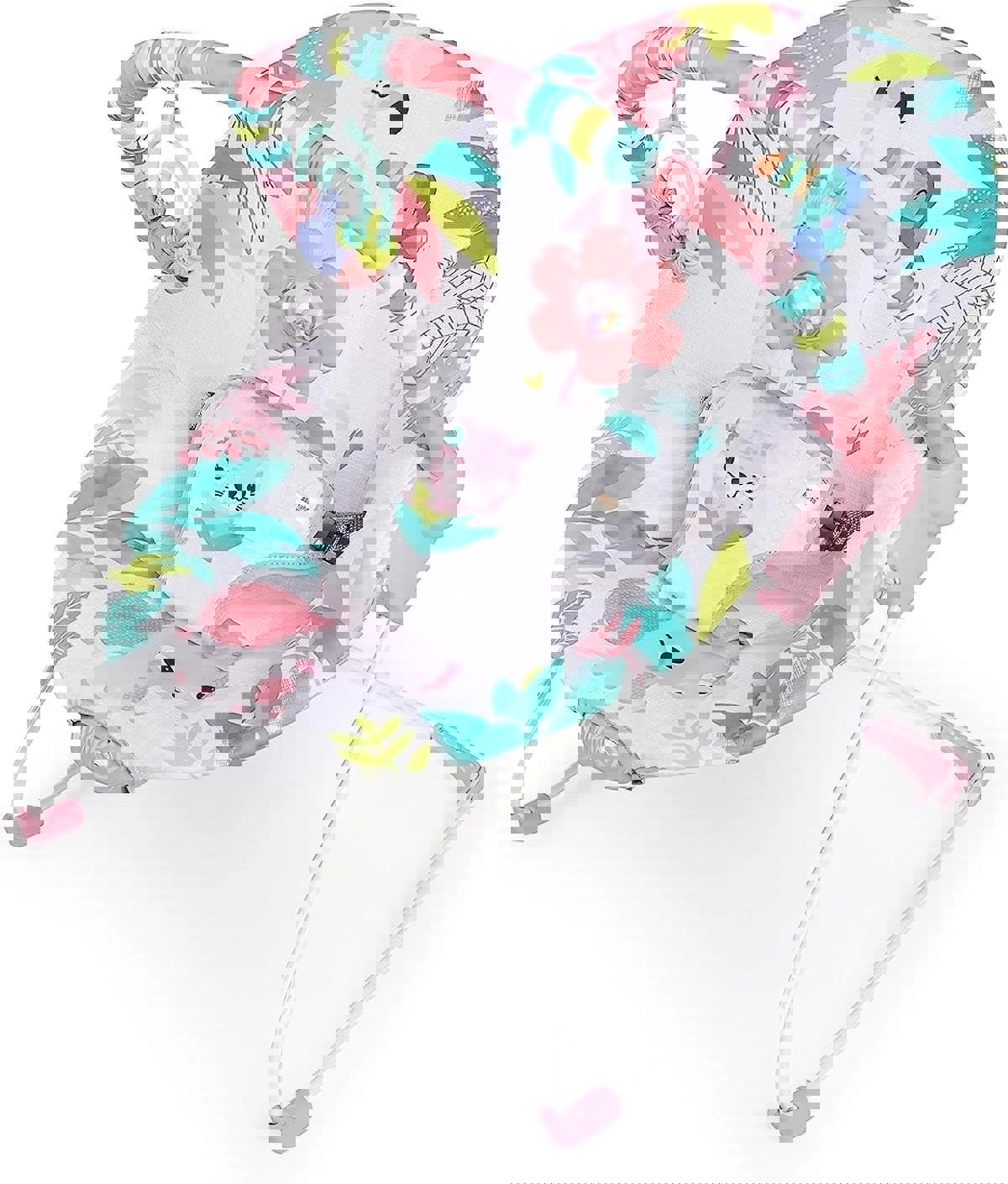 Bright Starts Flamingo Vibes 3 Noktalı Emniyet Kemeri Titreşimli Salyangoz ve Oyuncak Barı