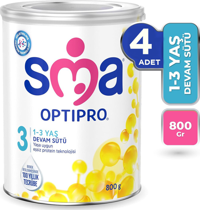 SMA Optipro 3 Bebek Maması 800 gr 4 Adet