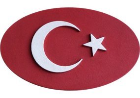 Europiyer Elips Model Dış Cephe Dekoratif Türk Bayrağı