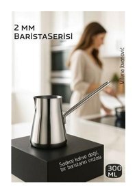 Findit Premium 304 Paslanmaz Çelik Cezve - 300 ml Profesyonel Barista Serisi, Isıya Dayanıklı Sap - Belirtilmemiş - Renkli