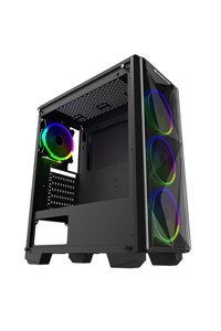 Xigmatek Beast RGB Sıvı Soğutmalı 6 Fanlı Siyah Dikey Kullanım ATX Oyuncu Bilgisayar Kasası