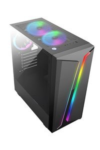 Blueforce Strix RGB Mesh Sıvı Soğutmalı 6 Fanlı Siyah Dikey Kullanım ITX Oyuncu Bilgisayar Kasası