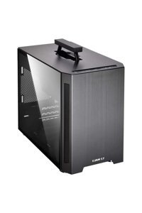 Lian LI Pc-TU150 TG RGB Sıvı Soğutmalı 1 Fanlı Siyah Dikey Kullanım ITX Oyuncu Bilgisayar Kasası