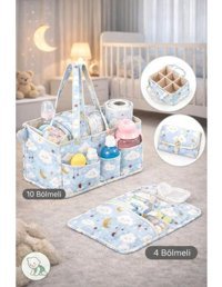 Mor Bebe Anne Bebek Bakım Çantası Organizeri I Taşınabilir Bakım Çantası 2 Li Set