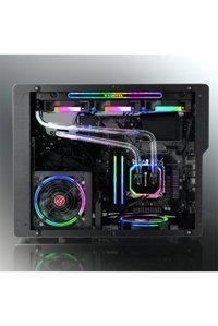 Raijintek Ophion M Evo RGB Sıvı Soğutmalı 3 Fanlı Siyah Dikey Kullanım Micro ATX Oyuncu Bilgisayar Kasası