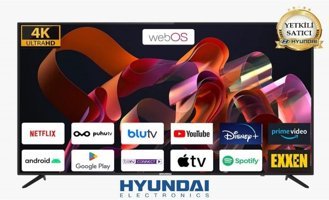 Hyundai 50HYN3205 50 inç 4K Ultra HD 126 Ekran Çerçevesiz Flat Uydu Alıcılı Smart Led Webos Televizyon