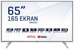 Saba SB65351 65 inç 4K Ultra HD 164 Ekran Çerçevesiz Flat Uydu Alıcılı Smart Led Android Televizyon