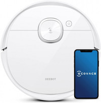 Ecovacs Deebot T9 Haritalı Moplu Çift Fırçalı Islak Kuru 3000 Pa Beyaz Robot Süpürge ve Paspas
