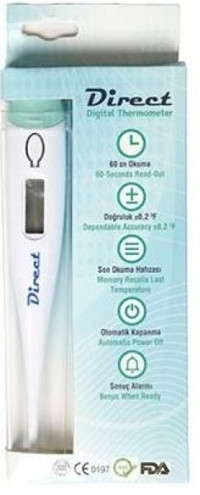 Direct Ağız, Koltuk Altı, Rektal Temassız Dijital Çubuk Yetişkin Ateş Ölçer