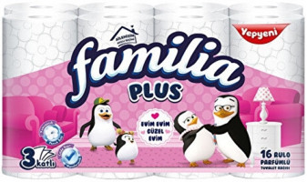 Familia Plus 3 Katlı Kokulu 16'lı Rulo Tuvalet Kağıdı