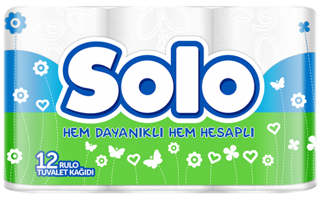 Solo 2 Katlı 12'li Rulo Tuvalet Kağıdı