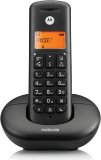 Motorola E201 50 Kayıt 1 Ahize Telsiz Telefon Siyah